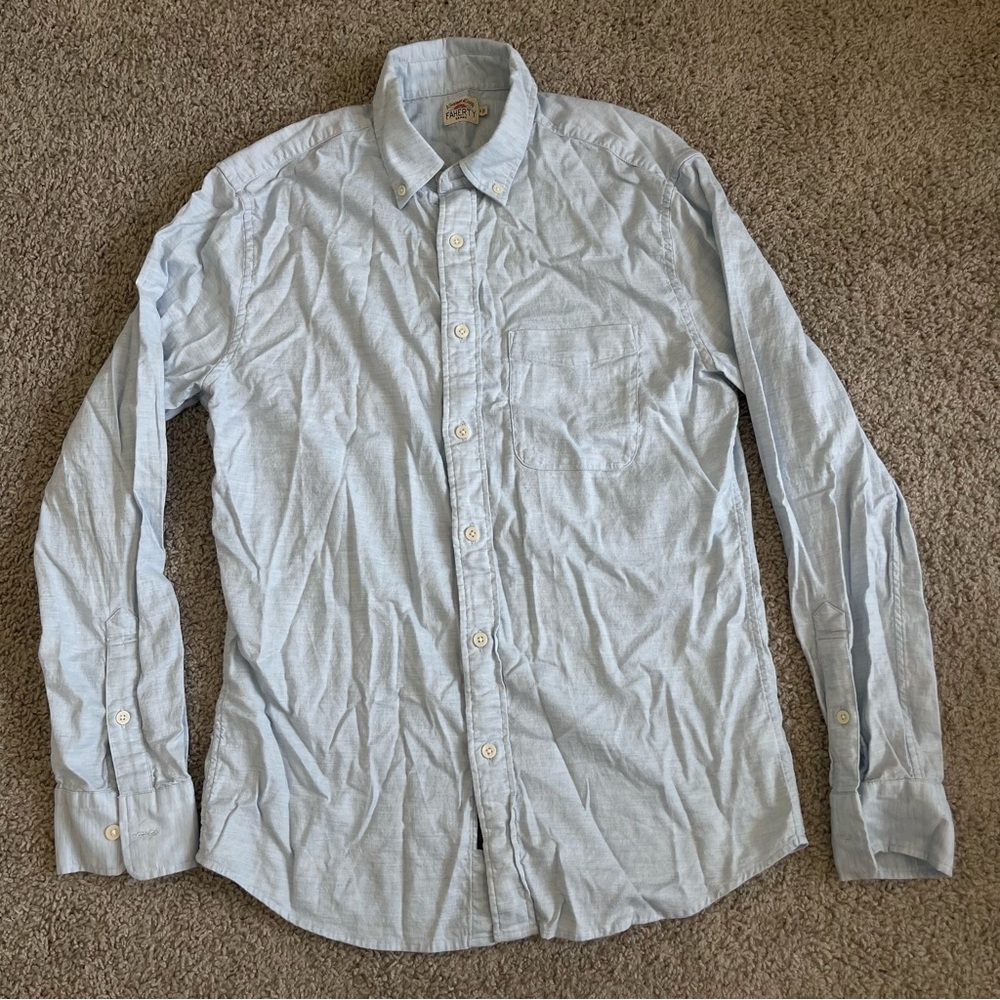 Faherty Heather Button Down Pocket Long Sleeve Sh… - image 2